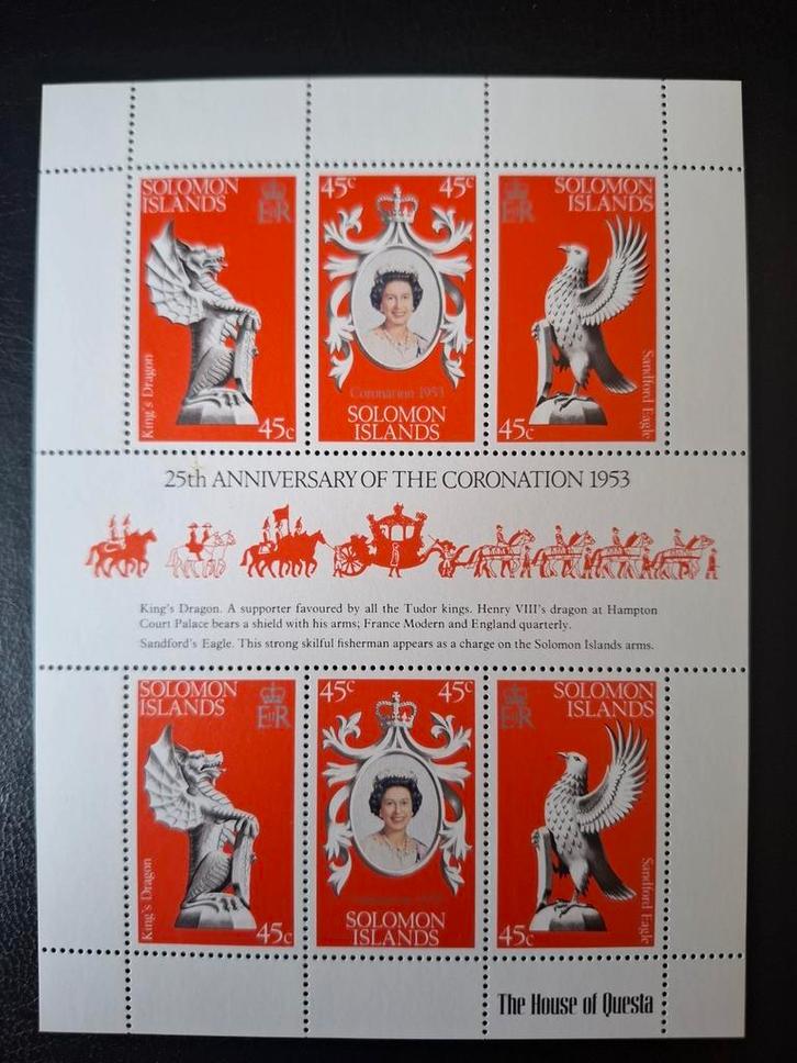 Salomon Eilanden 1978 Coronation Queen Elizabeth II, Postzegels en Munten, Postzegels | Oceanië, Postfris, Ophalen of Verzenden