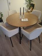 Houten Eettafel Rond 104cm, Huis en Inrichting, Tafels | Eettafels, Ophalen, Gebruikt, 100 tot 150 cm, Vier personen