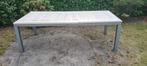 Tuintafel met steigerplanken-blad 240x210, Tuin en Terras, Ophalen, Zo goed als nieuw, Rechthoekig, Aluminium