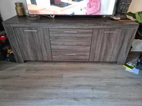 Donkerbruine/grijze kast, Huis en Inrichting, Kasten | Dressoirs, Gebruikt, 25 tot 50 cm, Ophalen