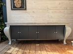 Zilver barok dressoir met zwarte kastjes, Huis en Inrichting, Kasten | Dressoirs, Ophalen, Gebruikt, Barok, 200 cm of meer