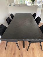 Eettafel Visgraat Black Oak 240cm, Huis en Inrichting, Tafels | Eettafels, Ophalen, Gebruikt, 100 tot 150 cm, Eikenhout