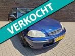 Honda Civic 1.4i S automaat APK 12-2025 NAP goed onderhouden, Stof, Gebruikt, 4 cilinders, Blauw