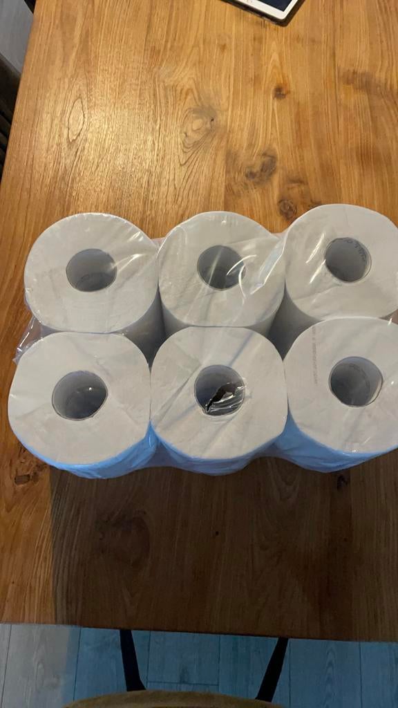 Poetspapier Wit - 6 Rollen voor Dispenser, .., .., Nieuw, Ophalen of Verzenden