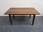 Massief donker eiken tafel / eettafel / eetkamertafel, Ophalen, Gebruikt, 100 tot 150 cm, Eikenhout