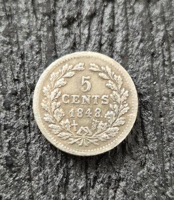 5 cent 1848 W 2 replicaverzamelmunt  beschikbaar voor biedingen