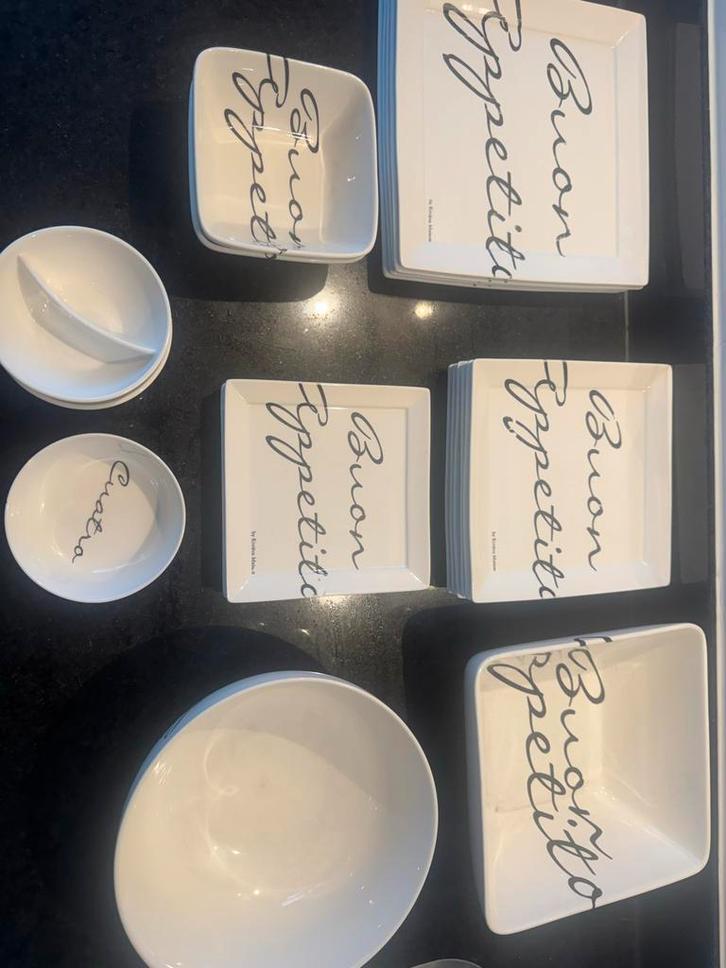 Riviera Maison Buon Appetito Servies - Compleet!, Huis en Inrichting, Keuken | Servies, Gebruikt, Compleet servies, Overige stijlen