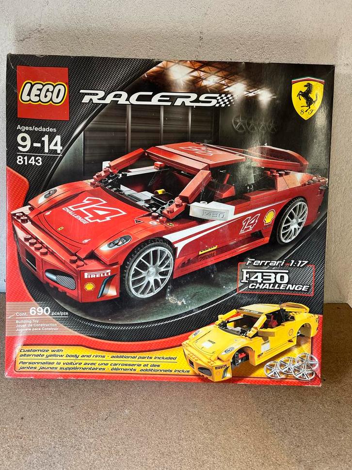 Lego Racers Ferrari F430 Challenge 8143, Kinderen en Baby's, Speelgoed | Duplo en Lego, Nieuw, Lego, Complete set, Ophalen of Verzenden