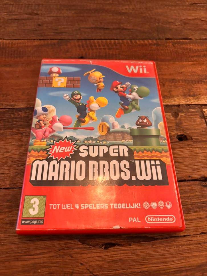 New Super Mario Bros., Wii, Spelcomputers en Games, Games | Nintendo Wii, Zo goed als nieuw, Platform, 3 spelers of meer, Vanaf 3 jaar