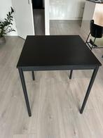 Zwarte vierkante tafel, Huis en Inrichting, Tafels | Eettafels, Ophalen, Gebruikt, 50 tot 100 cm, Vierkant