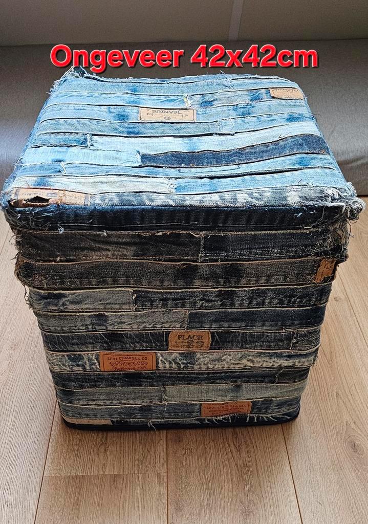 Poef, spijkerstof Poef, katten poef, krabpaal, Dieren en Toebehoren, Katten-accessoires, Gebruikt, Ophalen