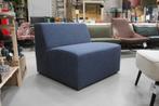 Leuke blauwe stoffen fauteuil lounge gamestoel 90 cm., Ophalen, 75 tot 100 cm, Zo goed als nieuw, 75 tot 100 cm