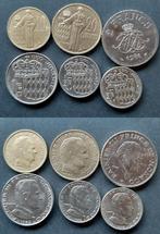 Monaco, 6 munten (3), Postzegels en Munten, Munten | Europa | Niet-Euromunten, Verzenden, Overige landen