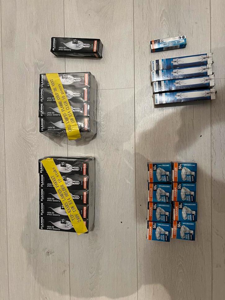 Halogeen Lampen Mix - E14, Osram, Philips, Doe-het-zelf en Verbouw, Bouwverlichting, Gebruikt, Lamp, 50 tot 200 watt, Verzenden