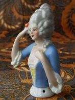 Originele antieke Engelse half doll van porselein 9,6 cm., Antiek en Kunst, Ophalen of Verzenden