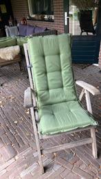 Effen groenen tuinstoel kussens hoge rug, Tuin en Terras, Tuinmeubel-accessoires, Ophalen, Zo goed als nieuw