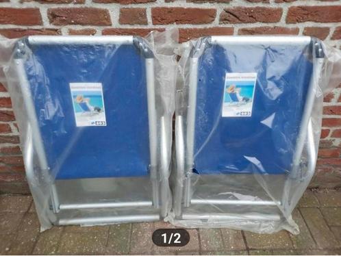 NIEUW in gesealde verpakking 2 tuinstoelen / strandstoelen, Tuin en Terras, Tuinstoelen, Nieuw, Aluminium, Ophalen