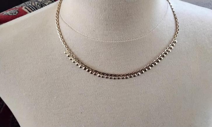 14 karaats Gouden Ketting Keurmerk 585 14K UNIEK SIERAAD, Sieraden, Tassen en Uiterlijk, Kettingen, Gebruikt, Goud, Goud, Ophalen