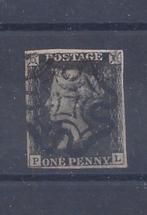 Engeland UK 1840 Black Penny gebruikt Maltese Cross, Postzegels en Munten, Ophalen of Verzenden, Buitenland