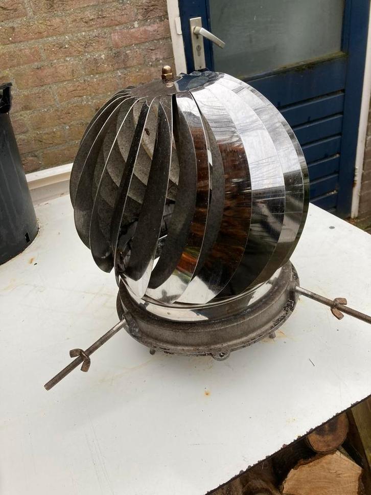 Roterende roestvrijstalen schoorsteenkap trekkap, Doe-het-zelf en Verbouw, Ventilatie en Afzuiging, Gebruikt, Afzuiger, Ophalen