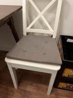 Twee witte houten stoelen, Huis en Inrichting, Stoelen, Ophalen, Gebruikt, Twee, Wit