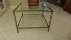 Schitterende vierkante salontafel messing van SelectDesign, Huis en Inrichting, Tafels | Salontafels, Ophalen, 50 tot 100 cm, 50 tot 75 cm