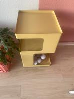 Bijzettafel/nachtkastje geel/groen Kwantum, Huis en Inrichting, Minder dan 55 cm, Vierkant, Nieuw, Ophalen