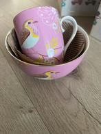 Pip Studio Mok & Schaal 15cm - Early bird Roze, Nieuw, Ophalen of Verzenden, Overige stijlen, Kop(pen) en/of Schotel(s)