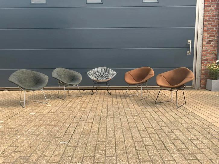 4x originele Knoll Bertoia Diamond chair, Huis en Inrichting, Fauteuils, Ophalen of Verzenden