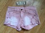Nieuw roze jeans broekje GIVEN maat XS, Overige kleuren, Ophalen of Verzenden, Zo goed als nieuw, W27 (confectie 34) of kleiner