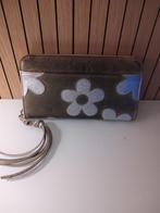 Fab leren portemonnee. Grijsgroen met zilver., Sieraden, Tassen en Uiterlijk, Overige merken, Ophalen of Verzenden, Zo goed als nieuw