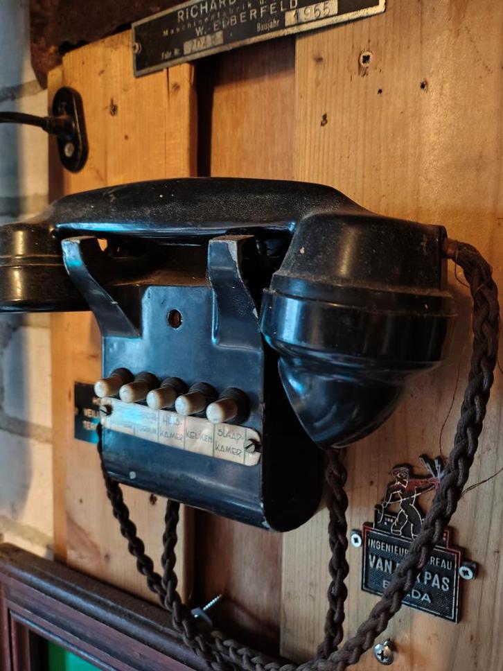 huistelefoon 1930 intercom bakeliet aluminium, Verzamelen, Retro, Huis en Inrichting, Ophalen of Verzenden