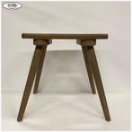Oud houten bijzettafel Tafeltje Krukje, Ophalen, Minder dan 45 cm, Minder dan 55 cm, Gebruikt
