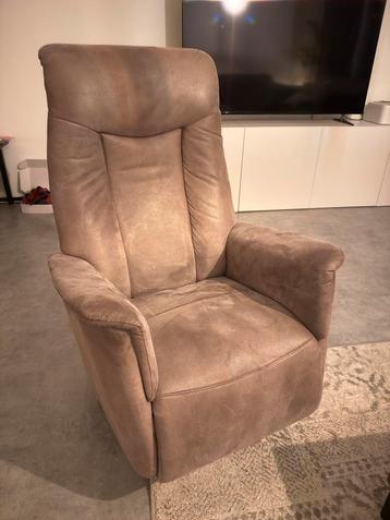 Fauteuil Taupe Suede verstelbaar beschikbaar voor biedingen
