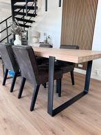 Leren eetkamer stoelen 4 stuks - BePureHome Rodeo Grijs, Ophalen