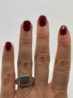 Z658 Prachtige zilveren zegelring maat 20,25, Sieraden, Tassen en Uiterlijk, Antieke sieraden, Ophalen of Verzenden, Zilver, Ring