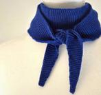 Gebreide sophie sjaal blauw cobolt Blair gossip girl style, Ophalen of Verzenden, Zo goed als nieuw, Maat 46/48 (XL) of groter