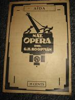 Nationale Opera Aida Verdi 1923 Or Jugendstil Programma Boek, Verzenden, Gelezen, Artiest