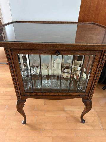 Antieke Theetafel met Glas beschikbaar voor biedingen