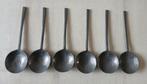 Set van 6 oude tinnen lepels, rattenstaart. Eind 19e eeuw, Antiek en Kunst, Antiek | Bestek, Ophalen of Verzenden