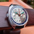 NOS (New Old Stock) 80s Poljot Chronograaf Horloge USSR CCCP, Overige merken, Leer, Polshorloge, Ophalen of Verzenden
