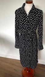 HEMA viscose midi jurk zwart wit polkadot NIEUW maat S, Zwart, Nieuw, Ophalen of Verzenden, Maat 36 (S)
