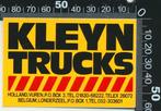 Sticker: Kleyn Trucks - Vuren - Londerzeel, Ophalen of Verzenden, Zo goed als nieuw, Bedrijf of Vereniging