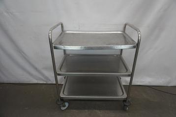 RVS Serveerwagen koffiewagen magazijnwagen | moet gelast beschikbaar voor biedingen