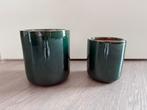 Mica Decorations | 2x Plantenpot | Keramiek | Groen, Ophalen of Verzenden, Nieuw, Rond