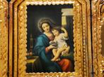 Triptiek drieluik icoon De Madonna druiventros P. Mignard, Antiek en Kunst, Antiek | Religie, Ophalen of Verzenden