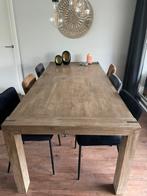 Eettafel, acaciahout, 225 x 100 cm, 200 cm of meer, 50 tot 100 cm, Rechthoekig, Zo goed als nieuw