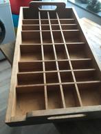 Grote houten letterbak opbergbak vakjesbak spijkerbak, Ophalen of Verzenden