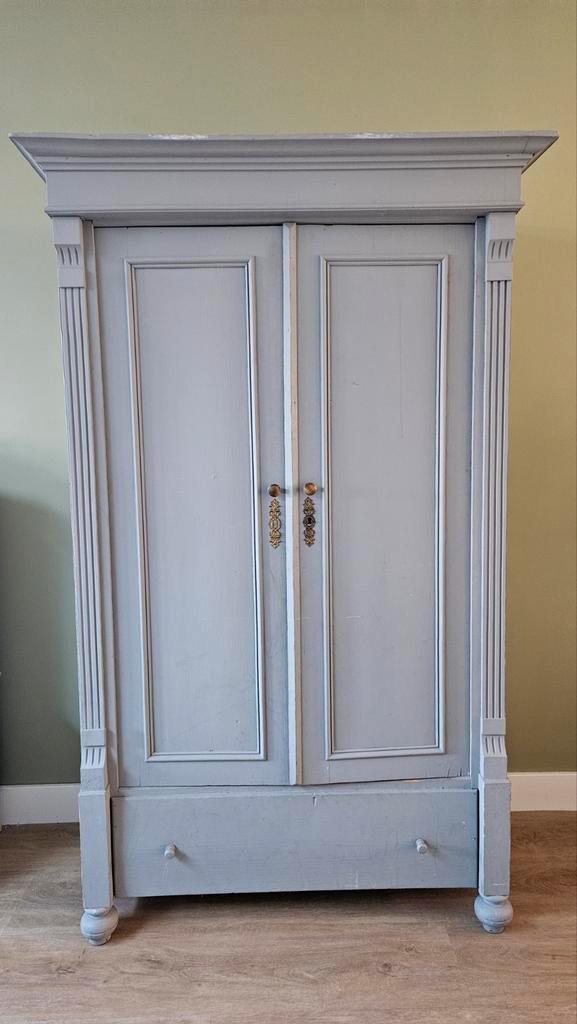 Kast, grenenhout, Huis en Inrichting, Kasten | Kledingkasten, Gebruikt, 150 tot 200 cm, 100 tot 150 cm, 50 tot 75 cm, Met lade(s)