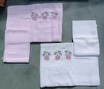 Geborduurd cadeauset 2x badstof handdoek + 2x washandje (H16, Ophalen of Verzenden, Nieuw, Overige typen